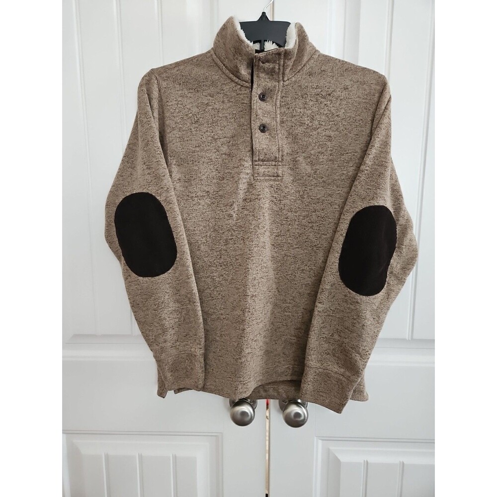 Original Weatherproof Vintage Sweater Corduroy Inserts Elbows Collared Size M